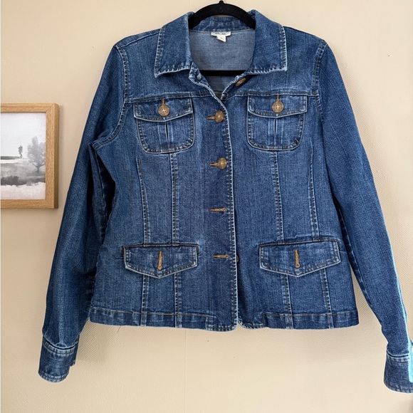 Cherokee Jackets & Blazers - Cherokee Dark Blue Jean Jacket